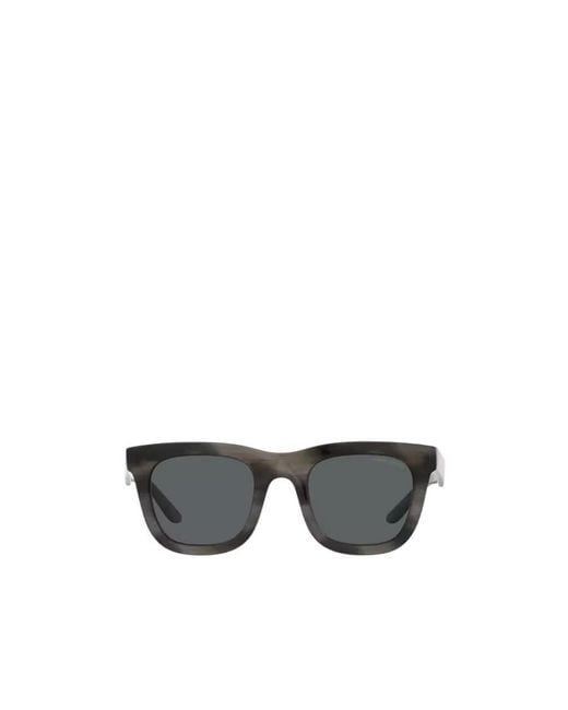 Giorgio Armani Gray Square Frame Sunglasses for men