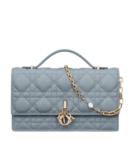 Dior Gray Lady Top Handle Clutch