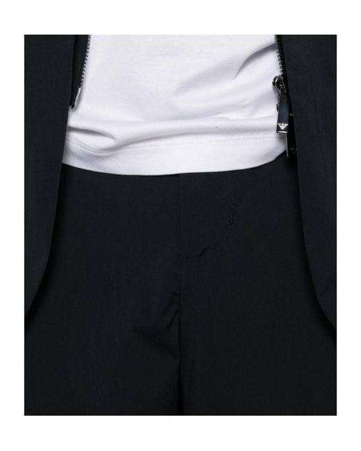 Emporio Armani Blue Elasticated-Waistband Trousers for men