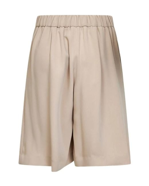 P.A.R.O.S.H. Natural Pleated Tailored Shorts
