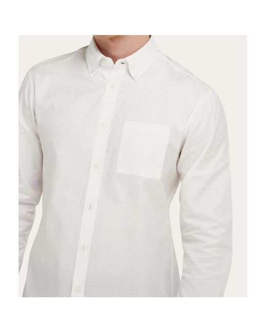 Ferragamo White Long Sleeve Shirt