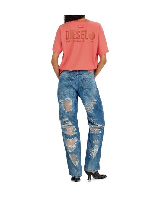 DIESEL Pink X Tinder Logo-Print Short-Sleeve T-Shirt for men
