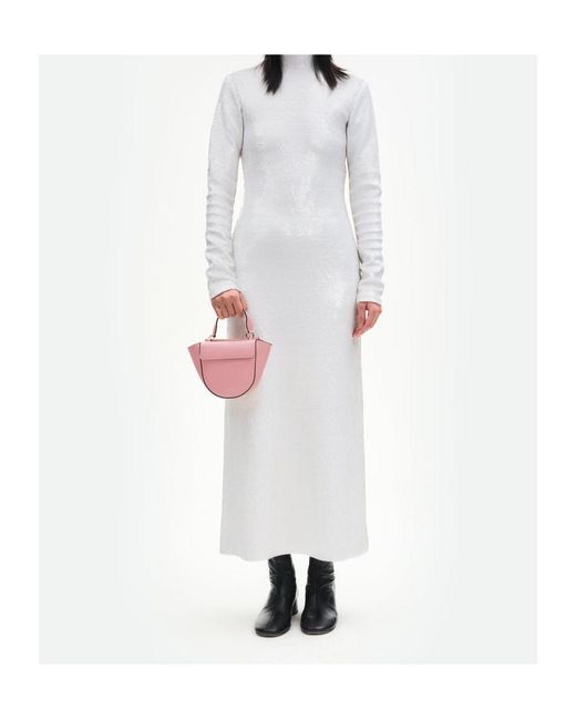 Wandler Pink Hortensia Piccola Handle Leather Tote Bag