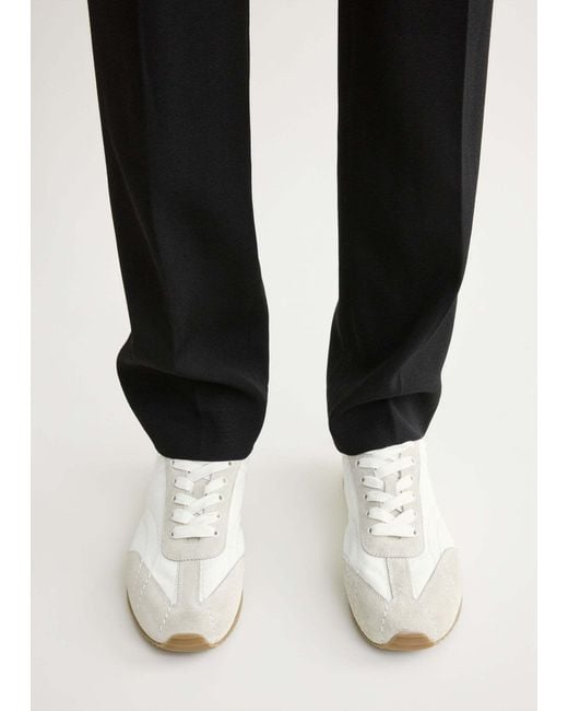 Totême White Totême Low-Top Lace-Up Sneakers