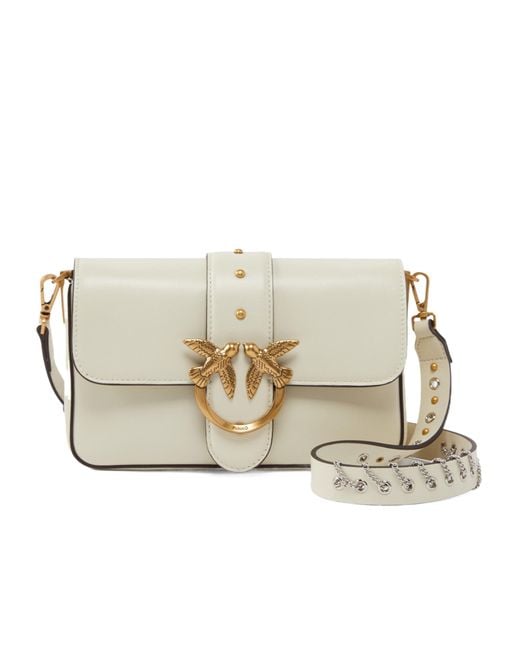 Pinko Natural Mini Love Bag Slouchy Shoulder Bag