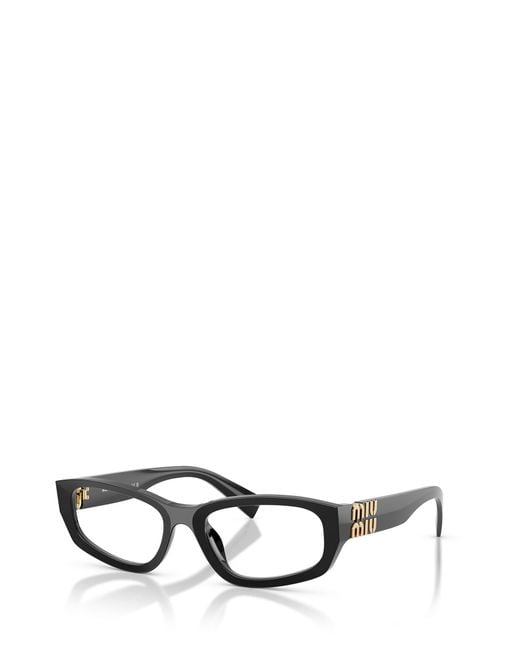 Miu Miu White Eyewear Geometric Frame Glasses