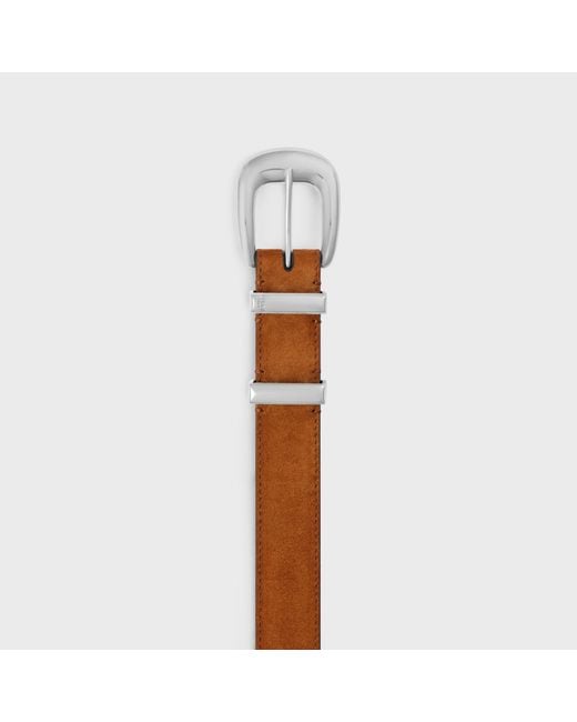 Céline White Western Belt 25Mm for men