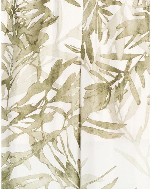 Brunello Cucinelli White Floral-Print Casual Trouser
