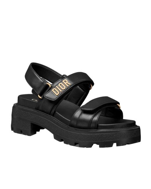 Dior Black Act Platform Sole Sandals
