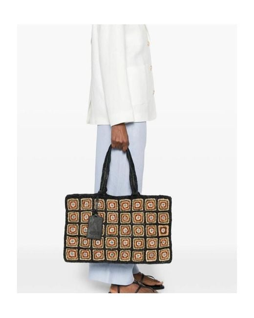 IBELIV Black Squared Tote Bag