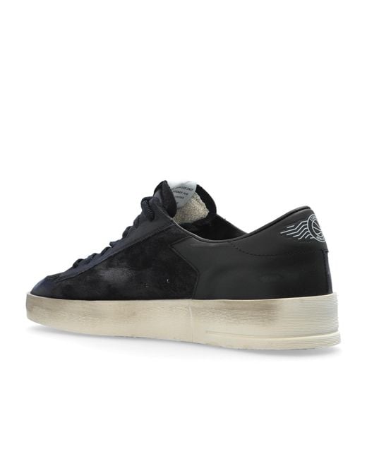 Golden Goose Deluxe Brand Black Stardan Lace-Up Sneakers for men