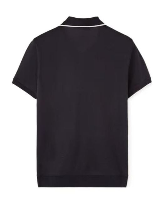 Loro Piana Black Waitaki Polo-Collar T-Shirt for men