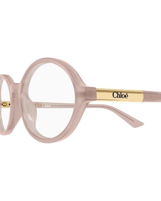 Chloé White Chloé Eyewear Oval Frame Glasses