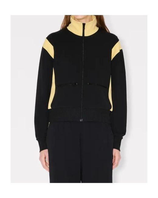 KENZO Blue Logo Detailed Zip-Up Jacket