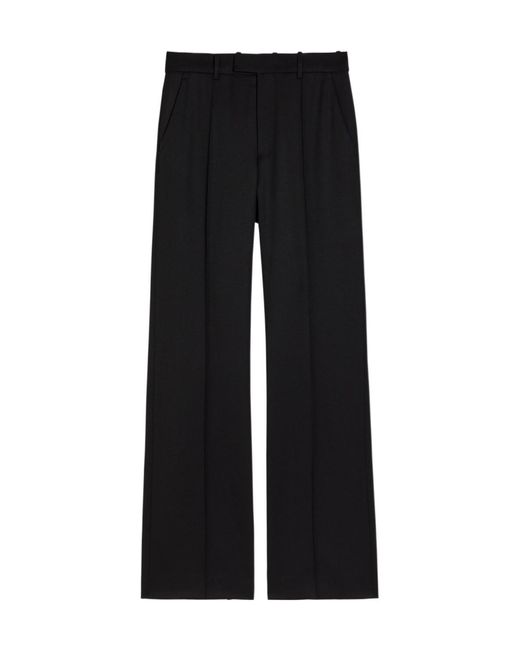 Nili Lotan Black Etoile Straight-Leg Wool Trousers