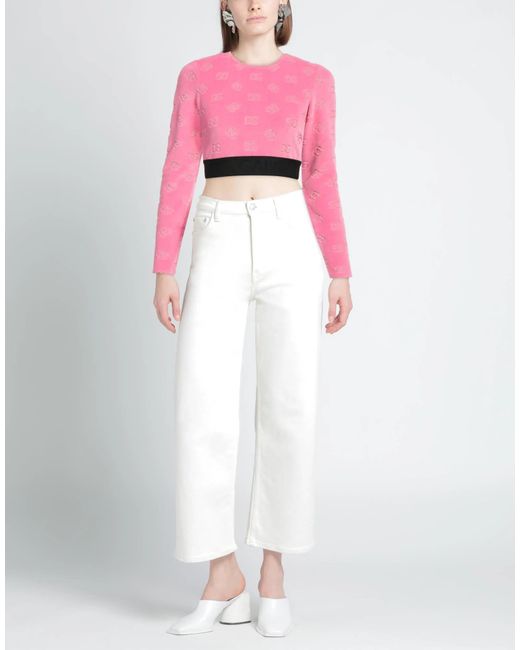 Dolce & Gabbana Pink Color Block Printed T-Shirt