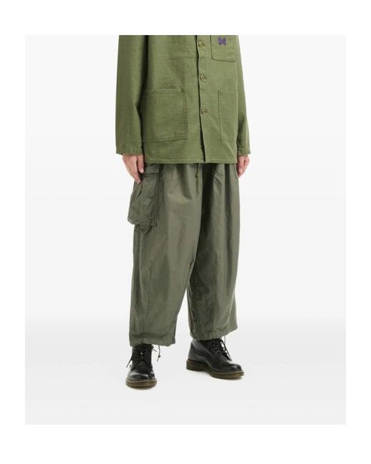 Needles Green Pocket Casual Pants for men