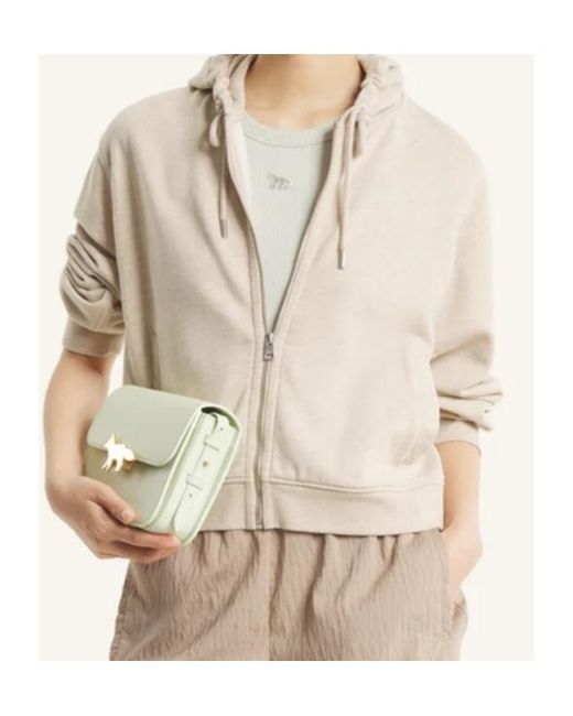 Maison Kitsuné Natural Maison Kitsuné Comfort Zip-Up Hoodie