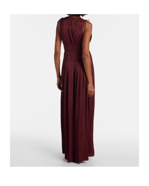 Ulla Johnson Purple Satin Pleated Dress
