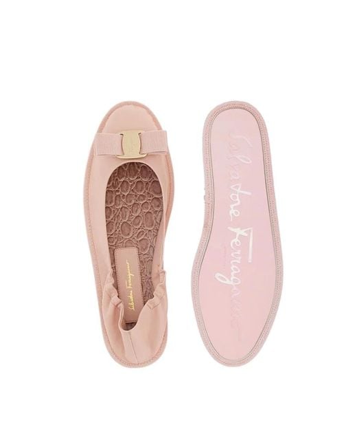 Ferragamo Pink Nomadic Stories Ballet Flats