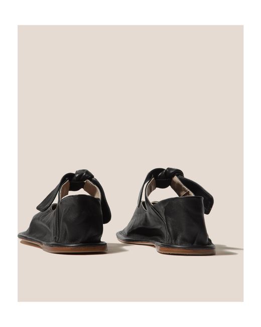 Hereu Black Llasada Square-Toe Ballet Flats