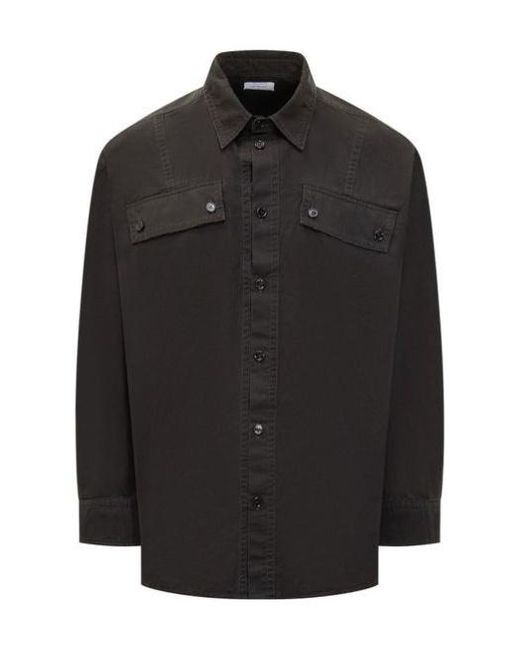 Off-White c/o Virgil Abloh Black Button-Up Long-Sleeved Jacket for men