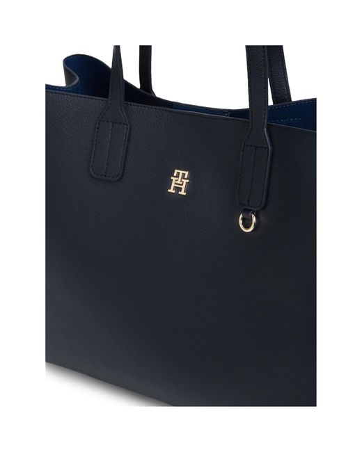 Tommy Hilfiger Blue Solid Color Satchel Bag
