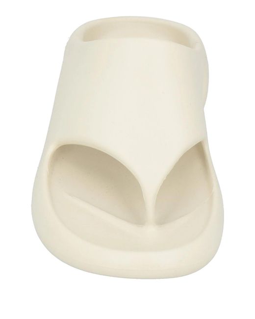 DIESEL White Simple Thong Sandals
