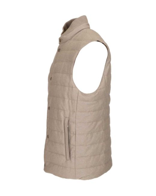 Fedeli Natural Corvara Quilted Gilet for men