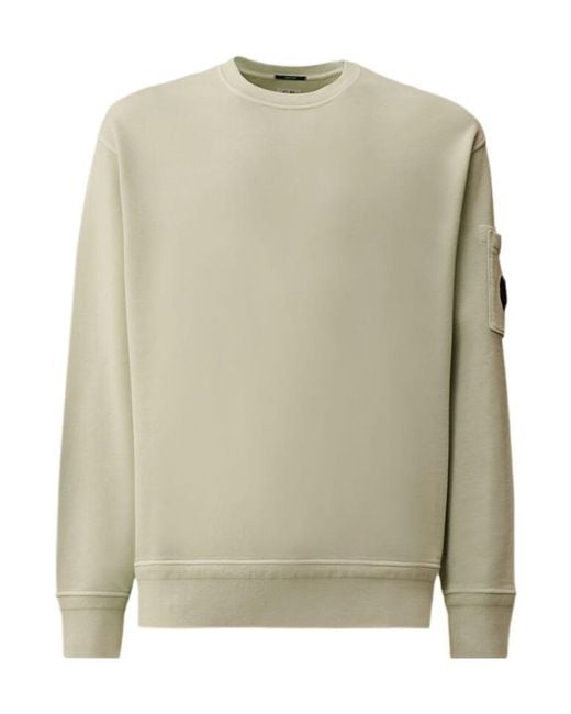 C P Company Natural Lens Pocket Crewneck Sweatshirt for men