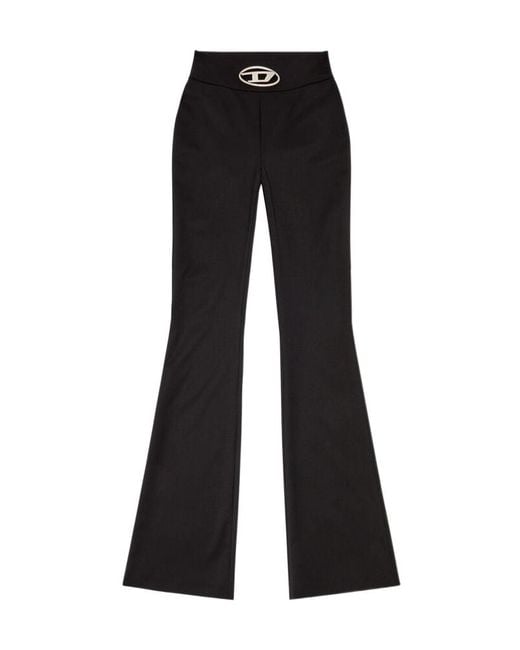 DIESEL Black P-Erseus Logo Plaque Pants