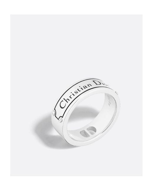 Dior White Christian Couture Ring for men