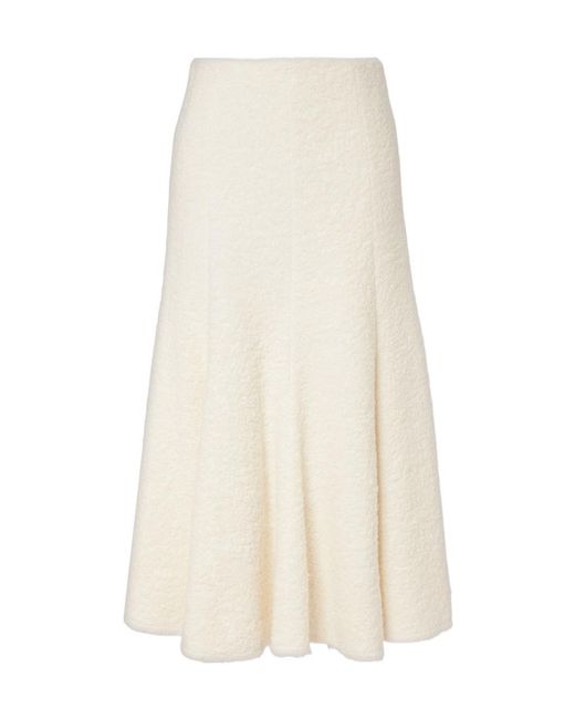 Gabriela Hearst White Amy Cashmere And Wool-Blend Midi Skirt