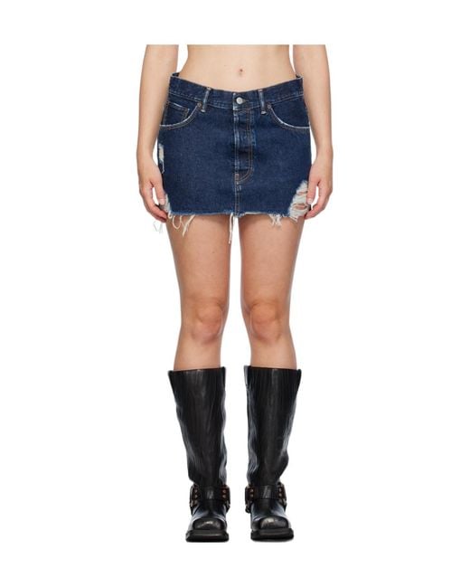 Acne Blue Denim Skirt