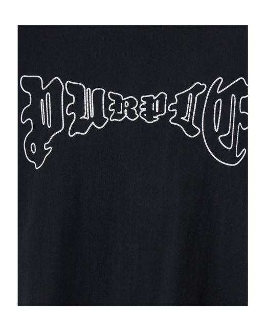 Purple Brand Black Crew Neck T-Shirt for men