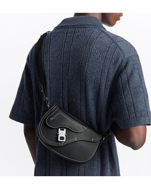Dior Black Saddle Messenger Bag for men
