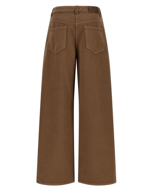 Brunello Cucinelli Brown Casual Trousers With Belt Loops