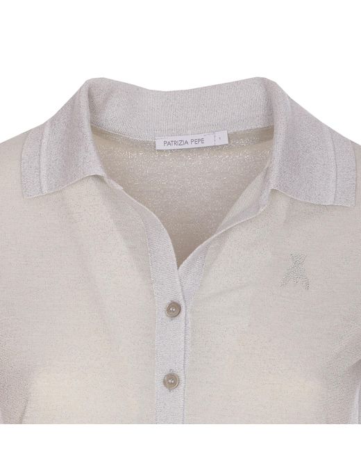 Patrizia Pepe White Short Sleeved Polo Shirt