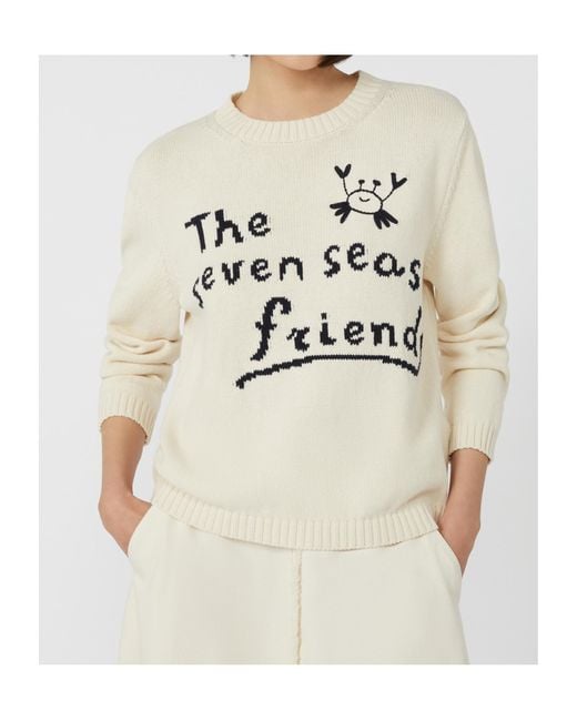 Weekend by Maxmara White Nespola Crewneck Knitted Jumper