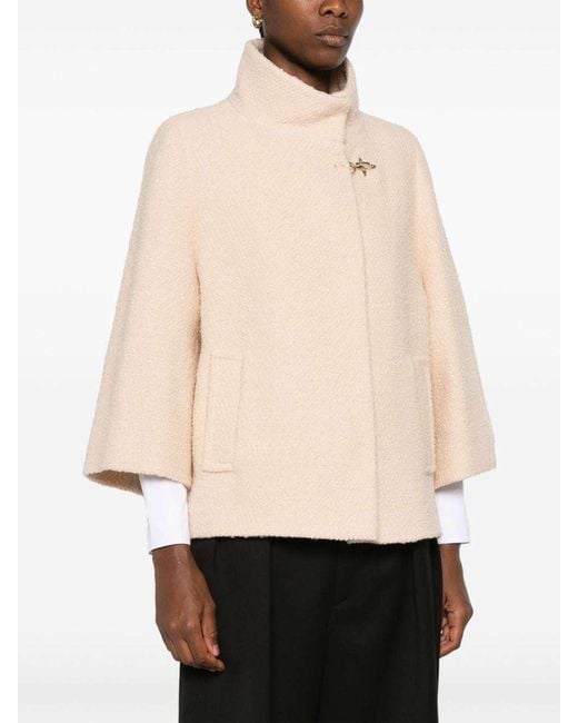 Fay Natural Long-Sleeved Blend Cape