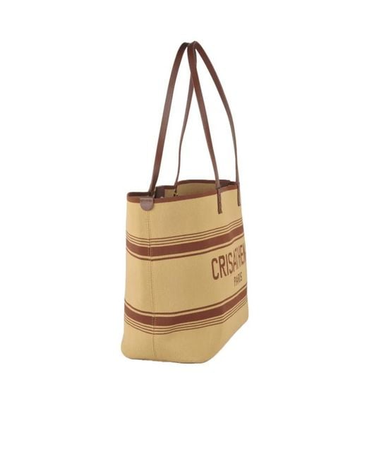 Crisathena Natural Large Double Handle Shoulder Bag