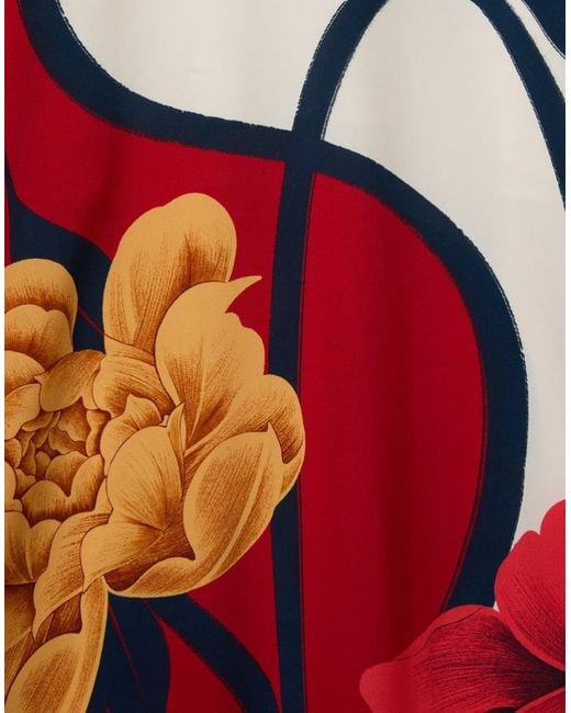 LaDoubleJ Red Floral Placed Dress