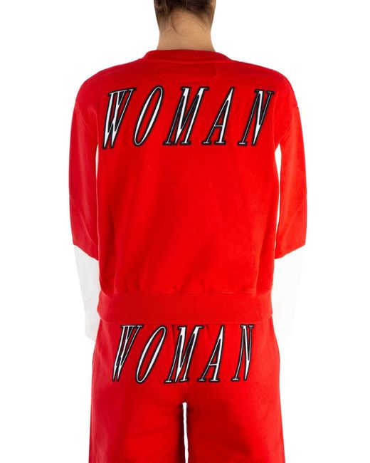 Off-White c/o Virgil Abloh Red Printed Pullover