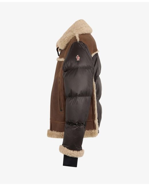 Moncler Brown Shearling Jacket for men