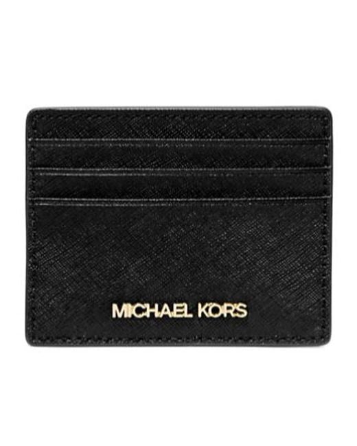 Michael Kors Black Medium Saffiano Leather Shoulder Bag And Card Case Gift Set