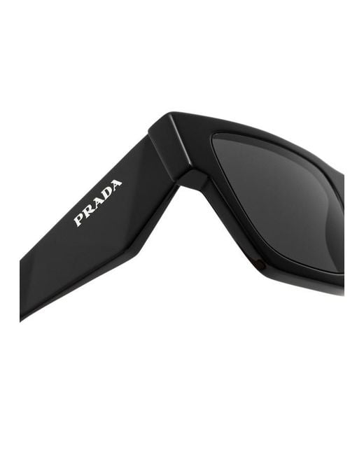 Prada White Square-Frame Sunglasses
