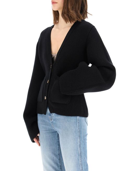 Khaite Black Scarlet Boxy Cardigan