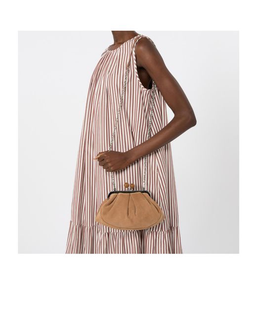 Weekend by Maxmara Natural Small Suede Pasticcino Bag