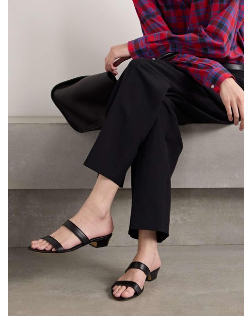 The Row White Open Toe Low Heel Sandals