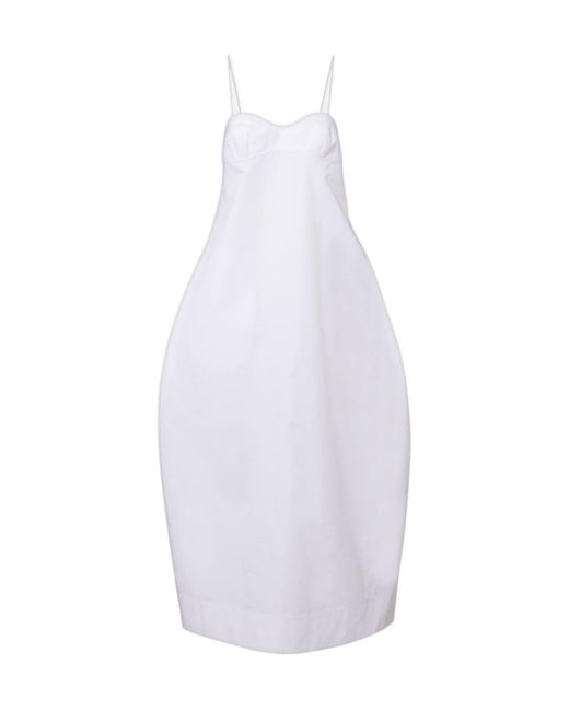 Rohe White Cotton Back Slit Dress